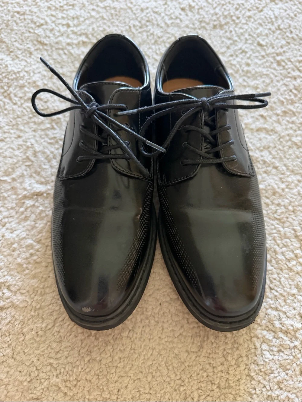 Boy’s Black Lace-Up Dress Shoes